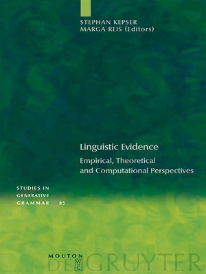 cover image of Linguistic Evidence